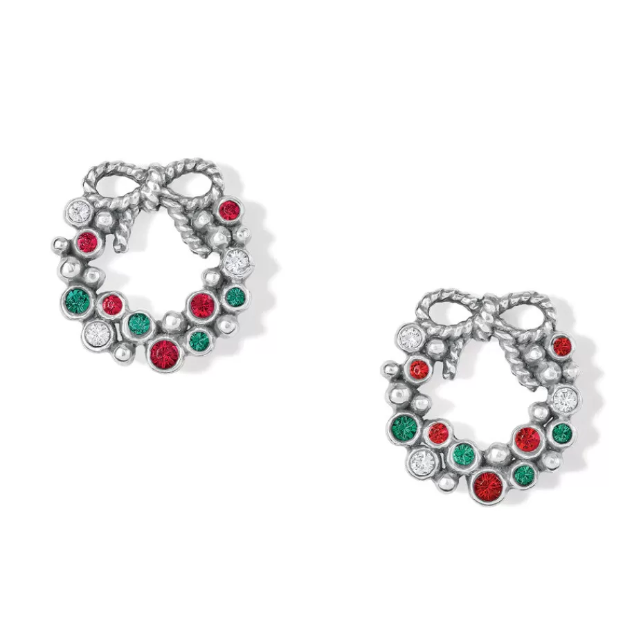 Earrings>Brighton Eternal Life Wreath Mini Post Earrings Silver-Multi