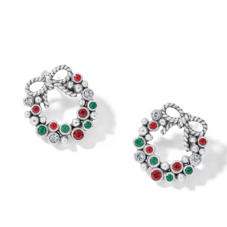 Earrings>Brighton Eternal Life Wreath Mini Post Earrings Silver-Multi