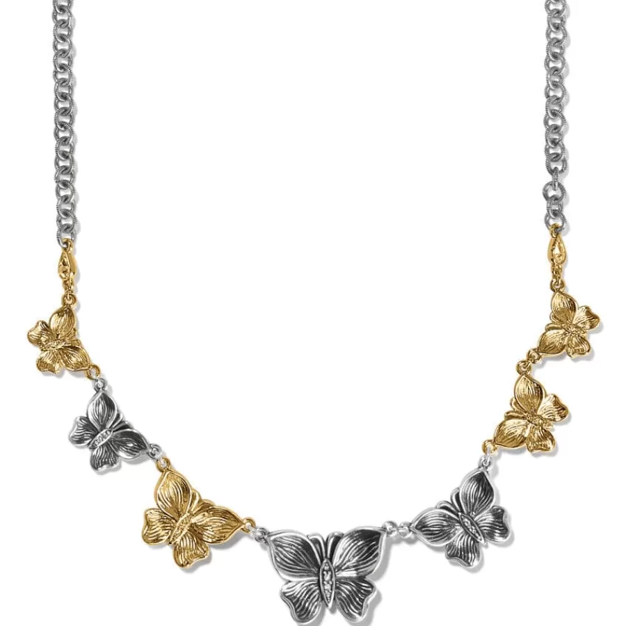 Necklaces>Brighton Everbloom Flutter Collar Necklace Silver-Gold