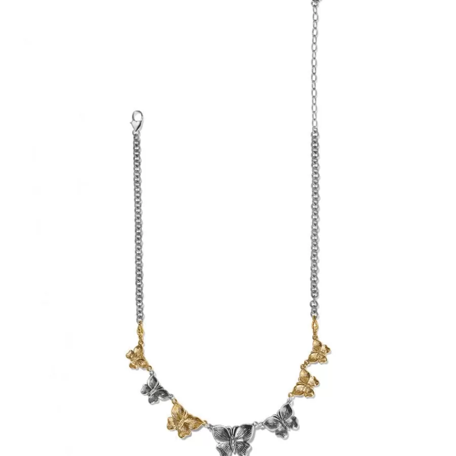 Necklaces>Brighton Everbloom Flutter Collar Necklace Silver-Gold