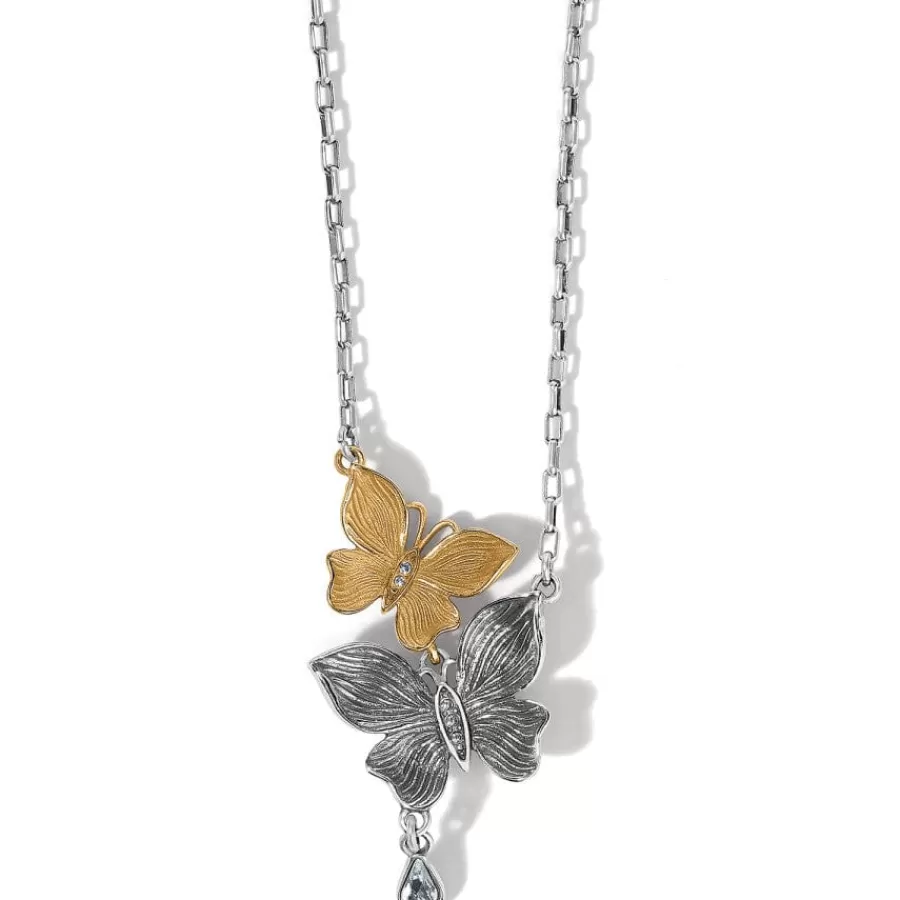 Necklaces>Brighton Everbloom Flutter Necklace Gold-Silver