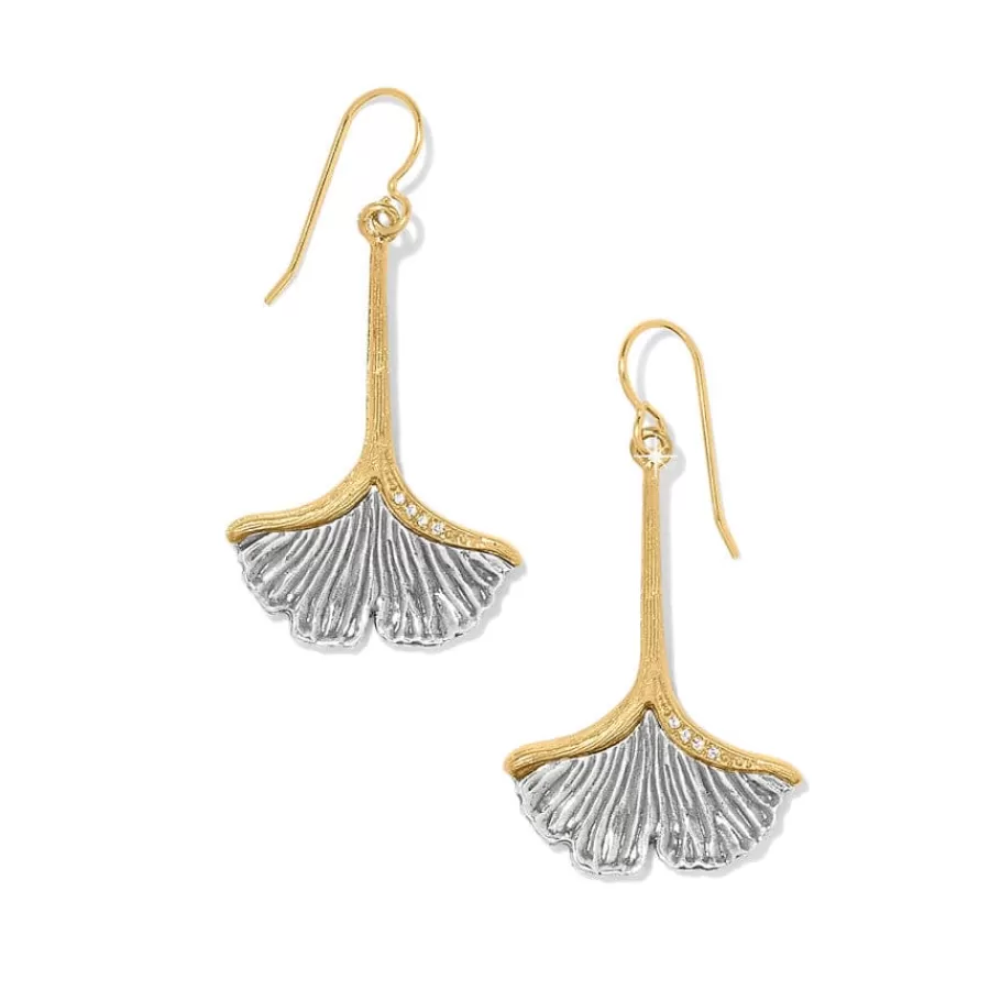 Earrings>Brighton Everbloom Ginkgo French Wire Earrings Silver-Gold