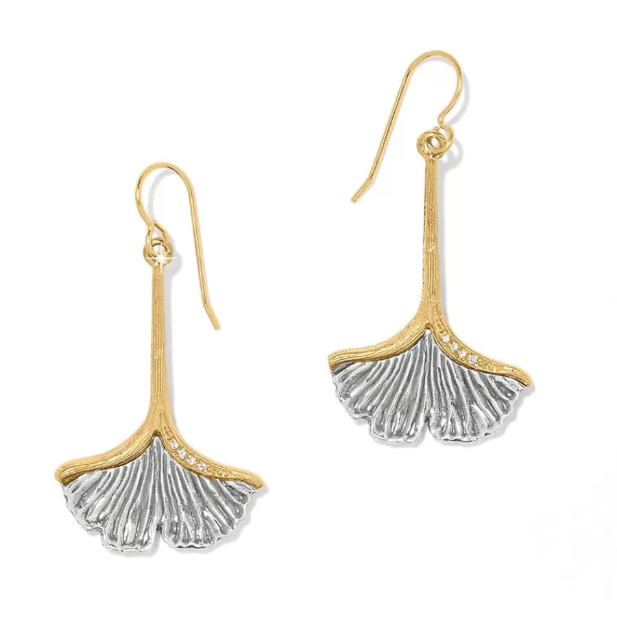 Earrings>Brighton Everbloom Ginkgo French Wire Earrings Silver-Gold