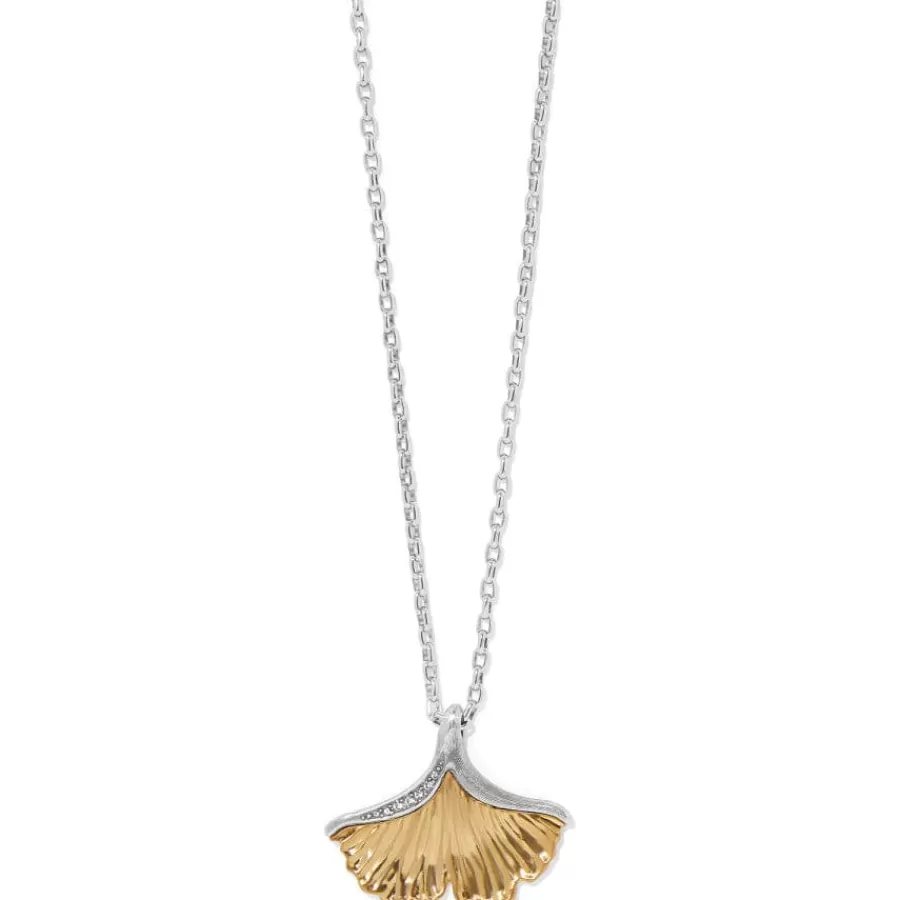 Necklaces>Brighton Everbloom Ginkgo Necklace Silver-Gold