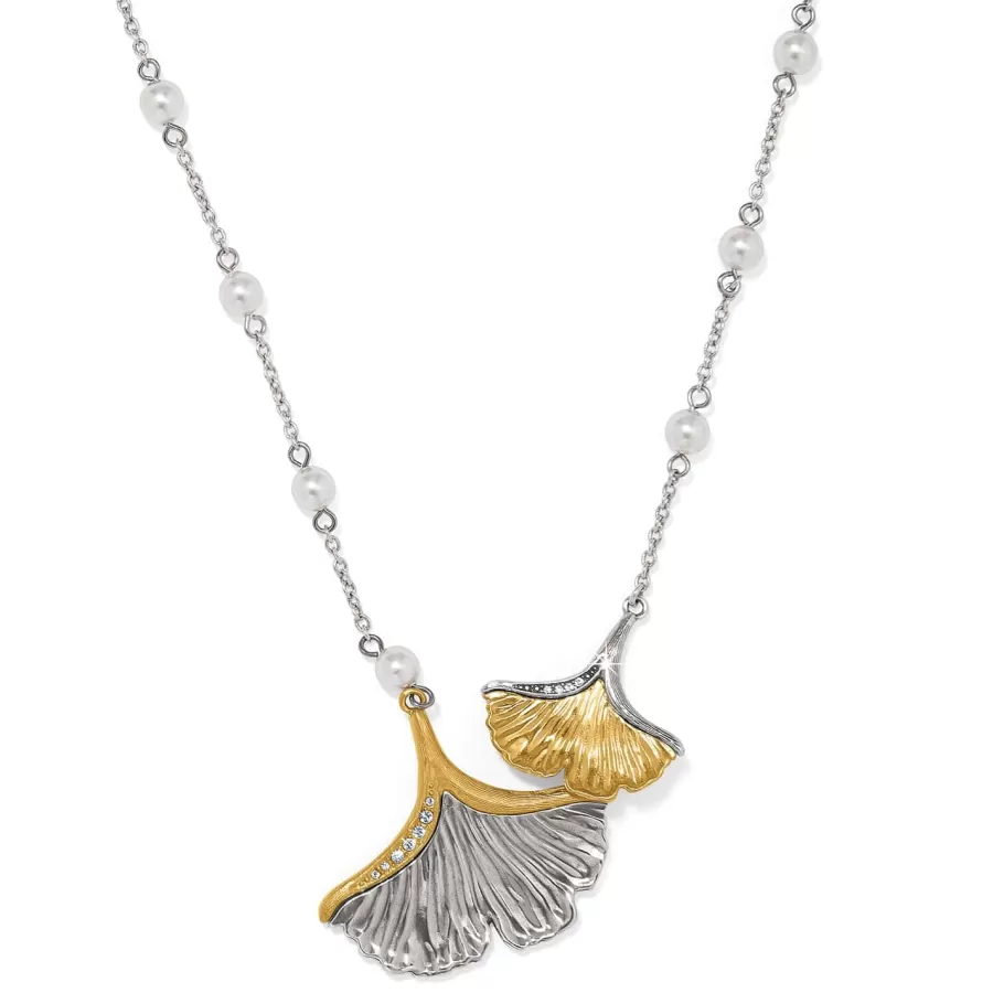 Necklaces>Brighton Everbloom Ginko Pearl Necklace Silver-Gold