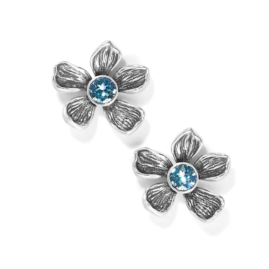 Earrings>Brighton Everbloom Jardin Post Earrings Silver-Blue