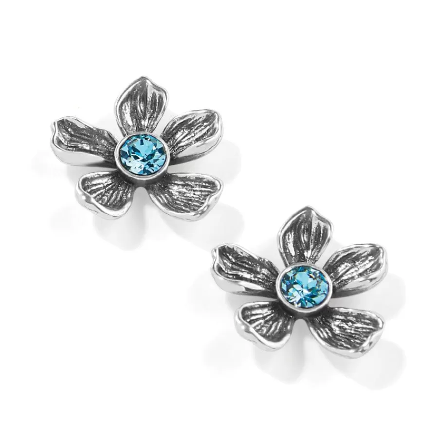 Earrings>Brighton Everbloom Jardin Post Earrings Silver-Blue