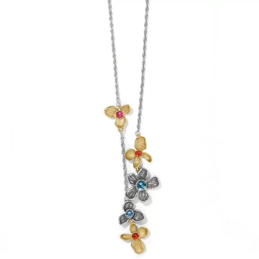 Necklaces>Brighton Everbloom Jardin Y Necklace Silver-Gold