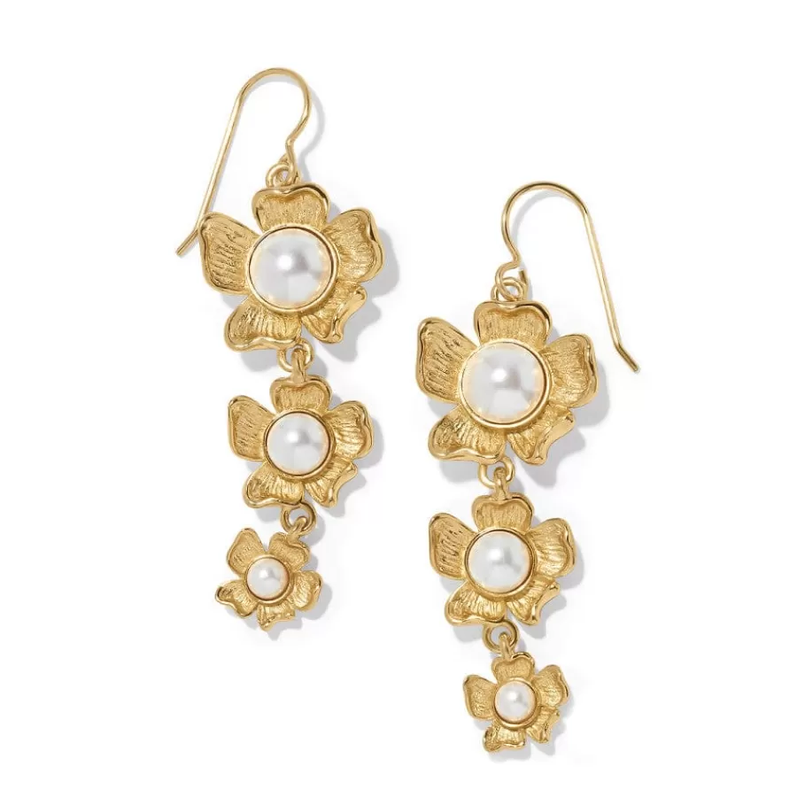 Earrings>Brighton Everbloom Pearl Drop Earrings Gold-Pearl