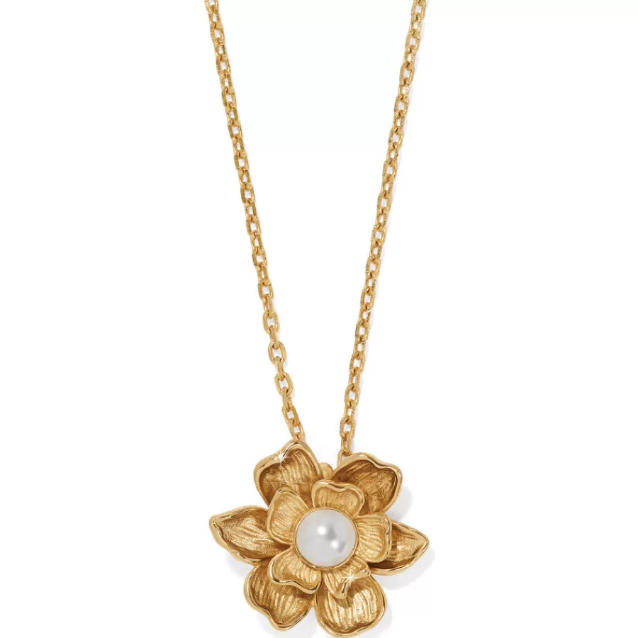 Necklaces>Brighton Everbloom Pearl Flower Necklace Gold-Pearl