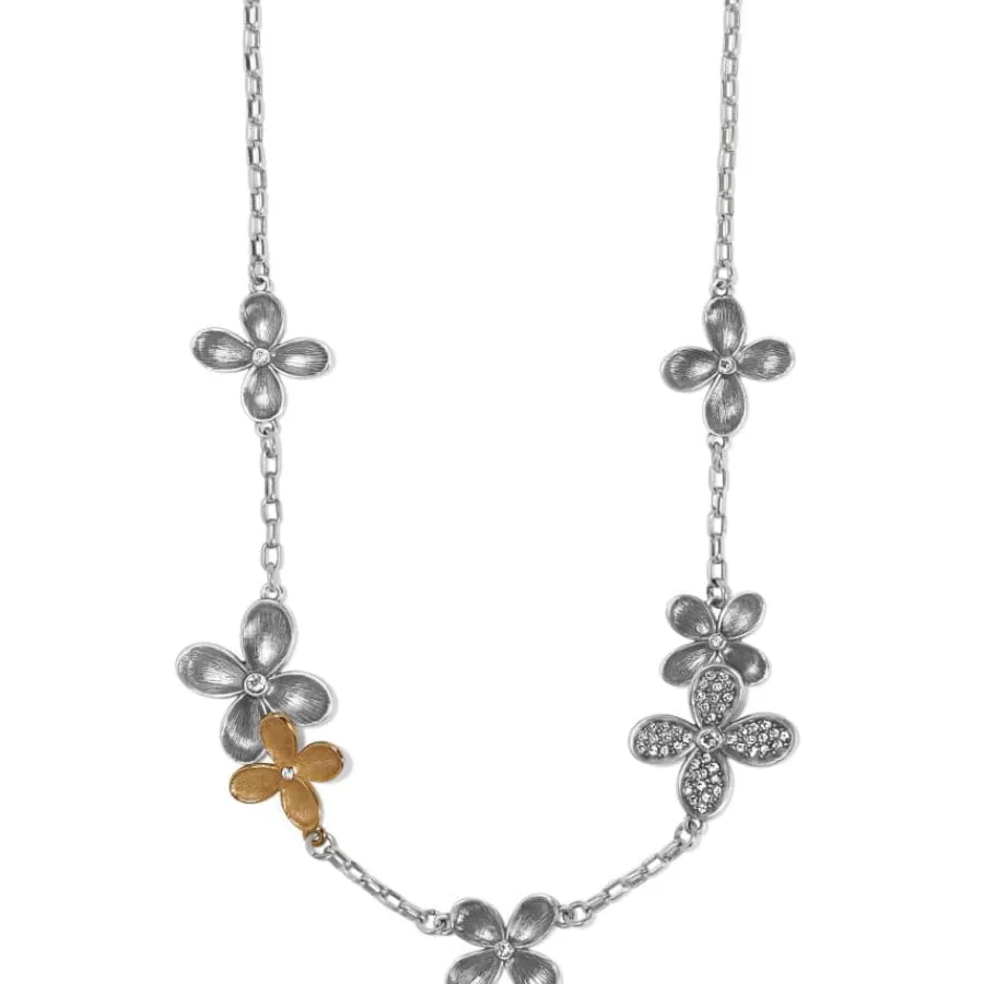 Necklaces>Brighton Everbloom Petals Two Tone Necklace Silver-Gold