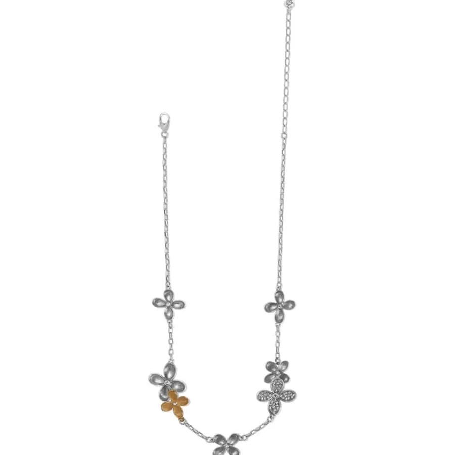 Necklaces>Brighton Everbloom Petals Two Tone Necklace Silver-Gold