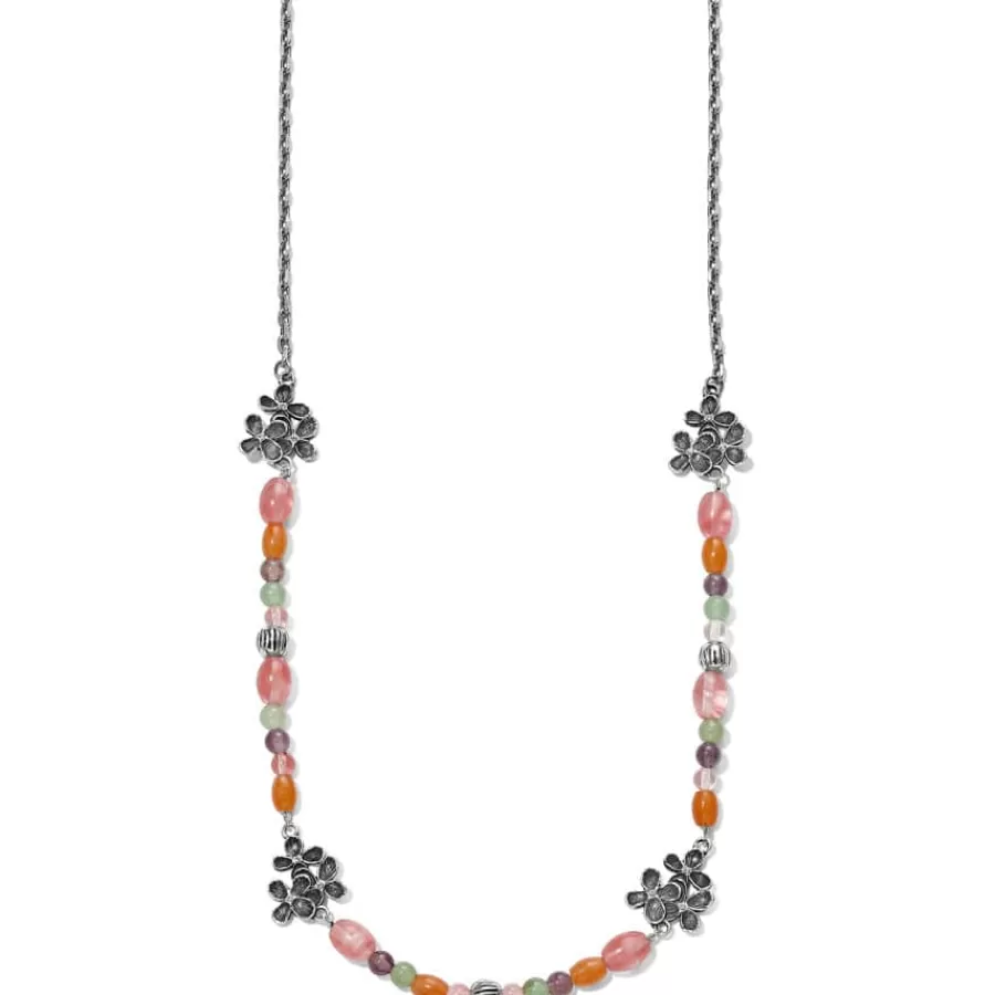 Necklaces>Brighton Everbloom Trellis Short Necklace Silver-Multi