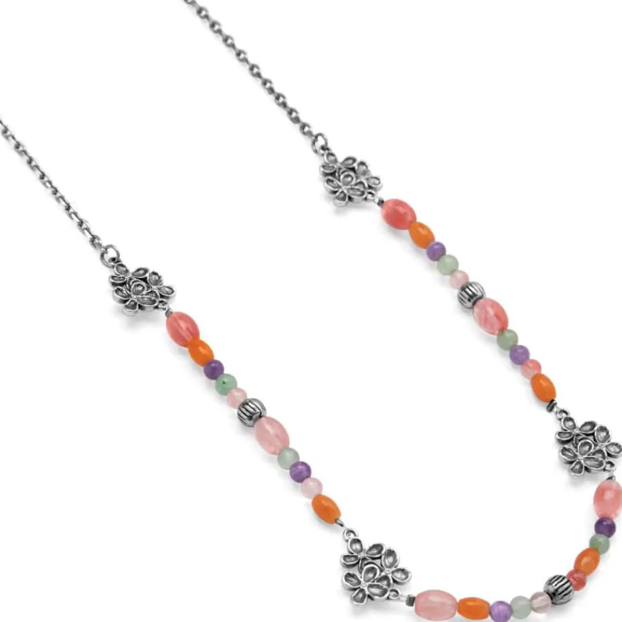 Necklaces>Brighton Everbloom Trellis Short Necklace Silver-Multi