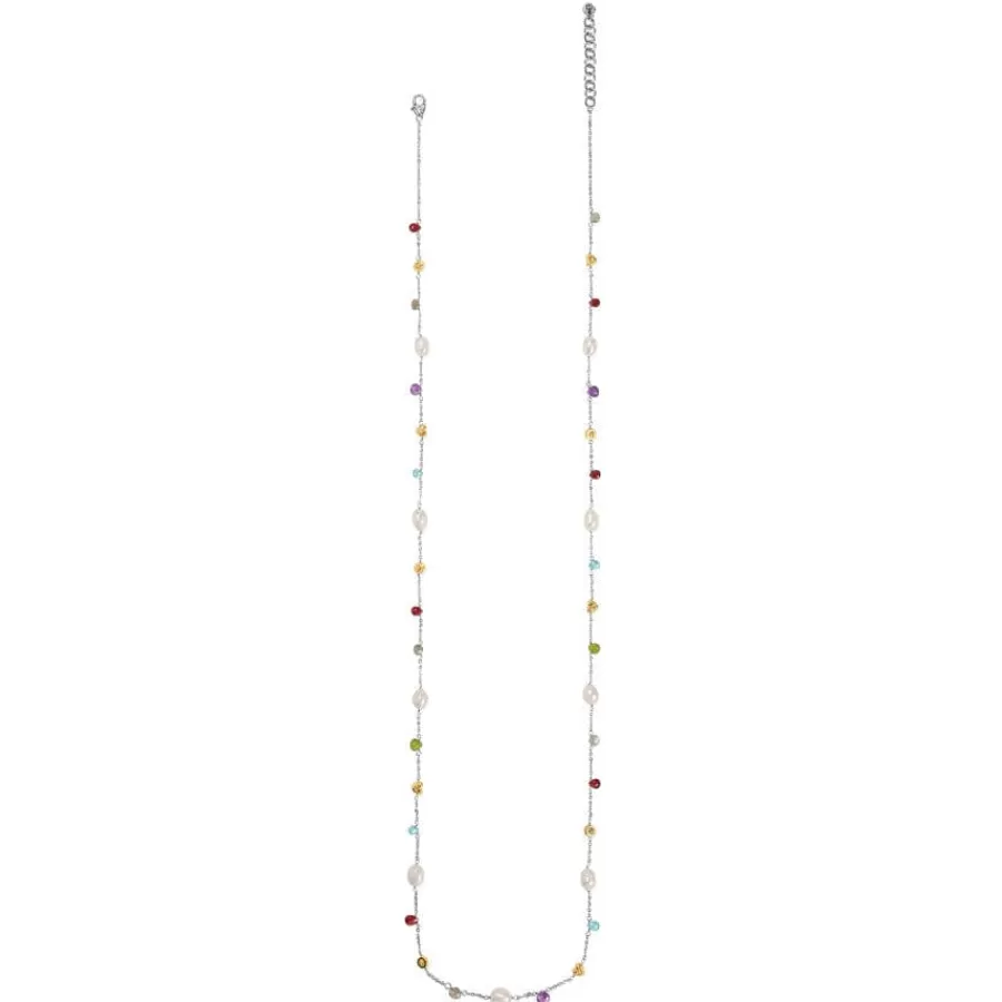 Necklaces>Brighton Eye Candy Pearl Long Necklace Silver-Pearl