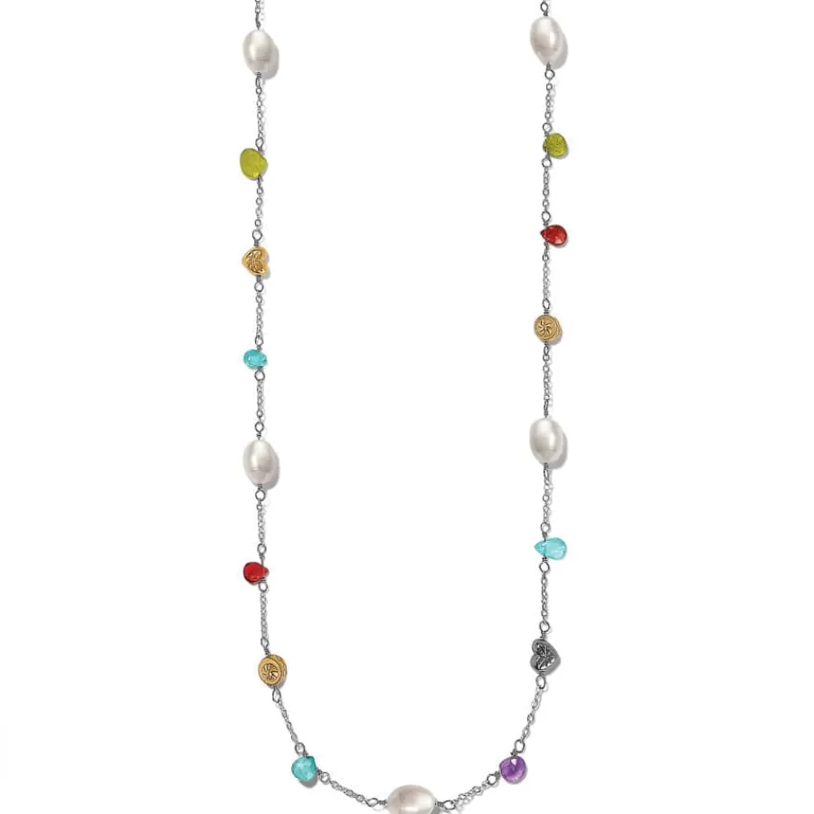 Necklaces>Brighton Eye Candy Pearl Long Necklace Silver-Pearl