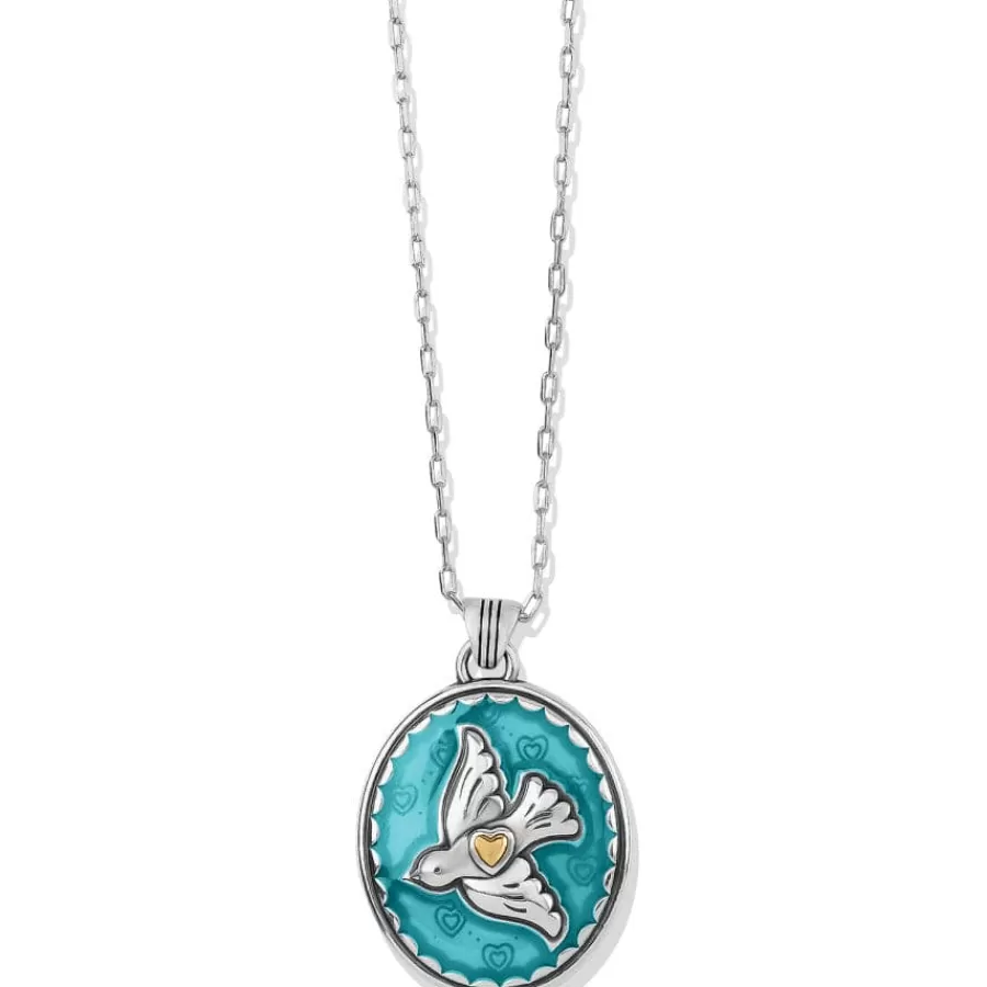 Necklaces>Brighton Fashionista Bird Pendant Necklace Silver-Blue