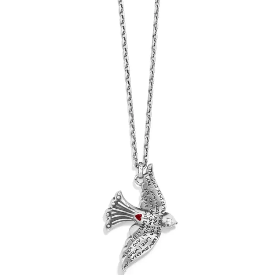 Necklaces>Brighton Fashionista Dove Pendant Necklace Silver