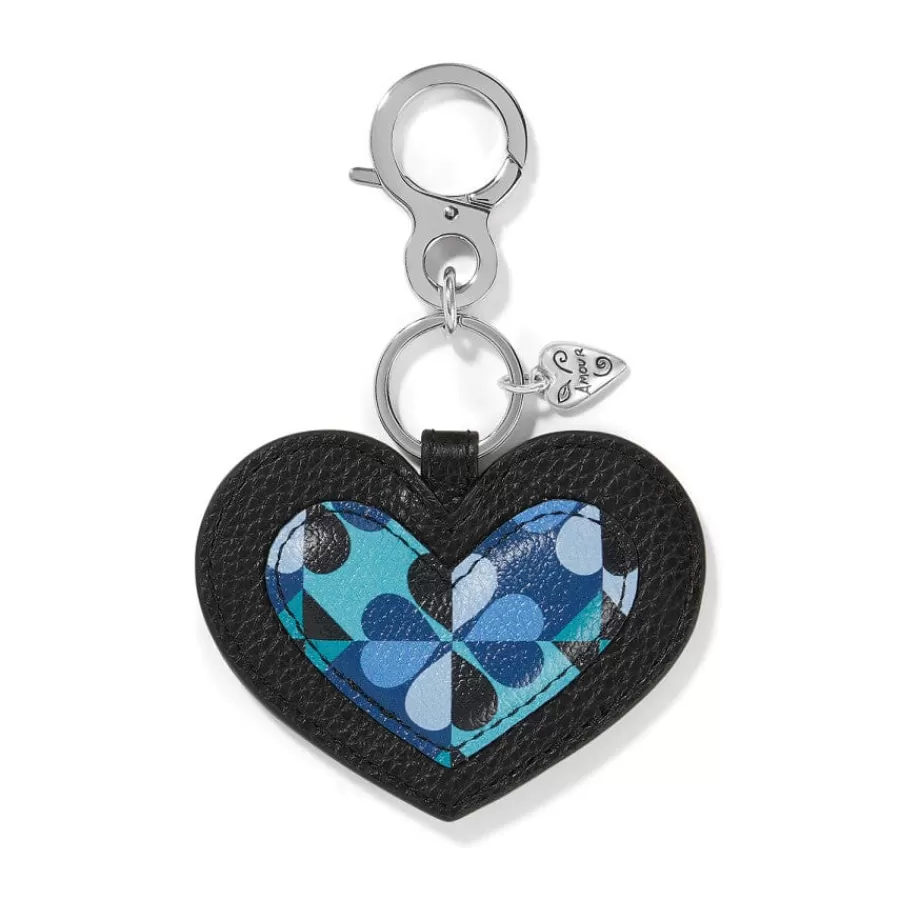 Key Fobs>Brighton Fashionista Moody Blue Heart Handbag Fob Multi