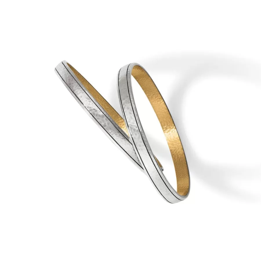 Bracelets>Brighton Ferrara Entrata Narrow Bangle Silver-Gold