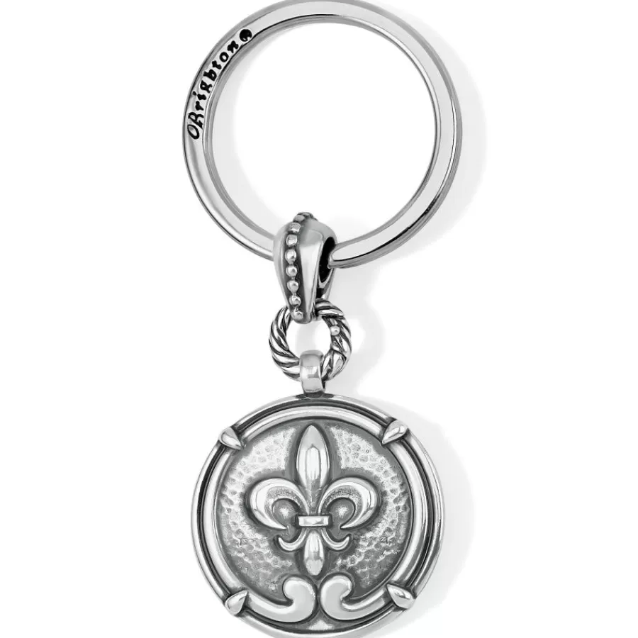 Key Fobs>Brighton Ferrara Fleur De Lis Key Fob Silver