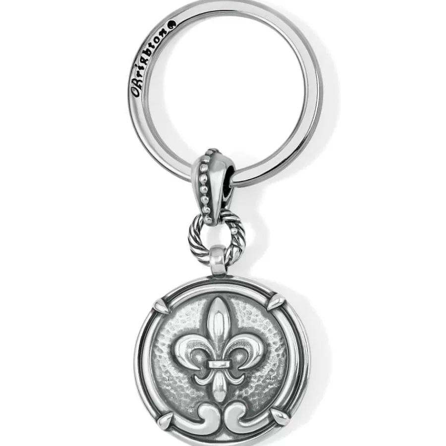 Key Fobs>Brighton Ferrara Fleur De Lis Key Fob Silver