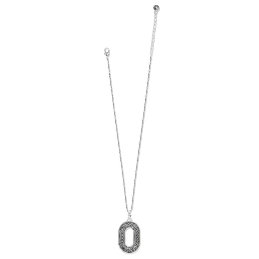 Necklaces>Brighton Ferrara Siena Oval Necklace Silver