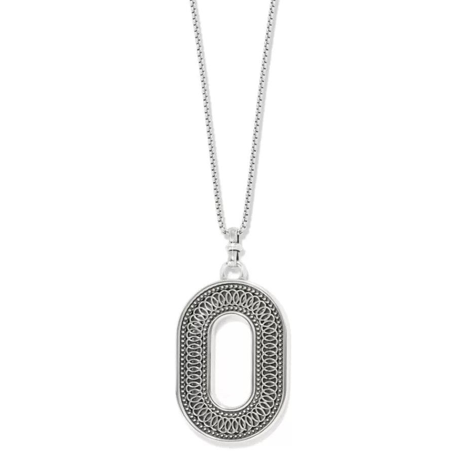 Necklaces>Brighton Ferrara Siena Oval Necklace Silver