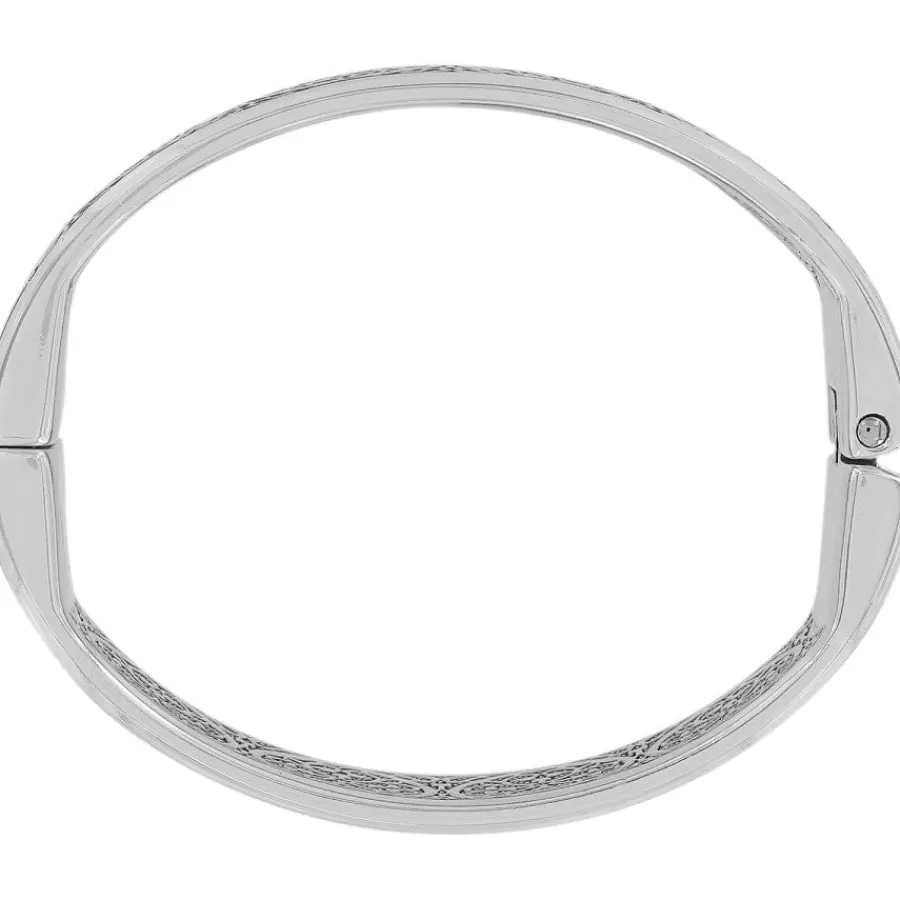 Bracelets>Brighton Ferrara Thin Hinged Bangle Silver