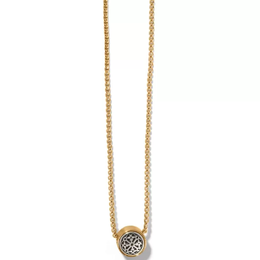 Necklaces>Brighton Ferrara Two Tone Luce Mini Pendant Necklace Silver-Gold