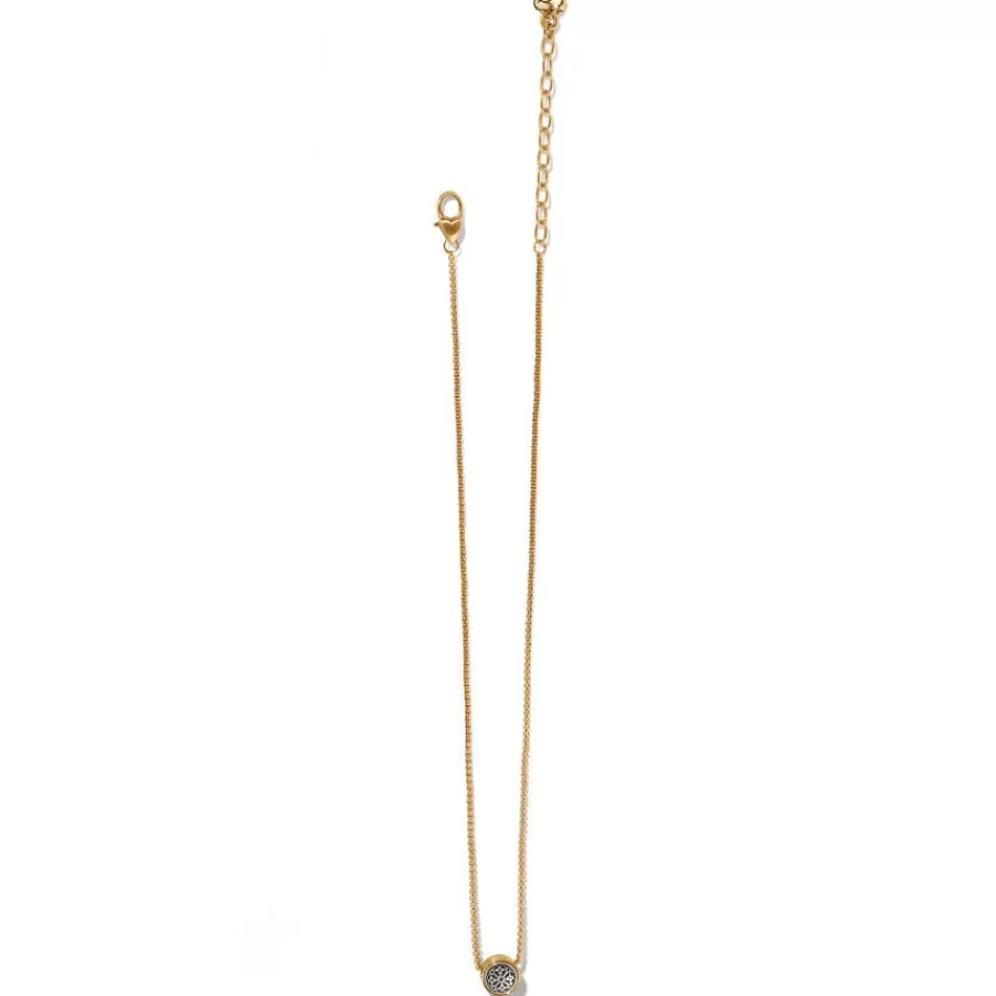 Necklaces>Brighton Ferrara Two Tone Luce Mini Pendant Necklace Silver-Gold