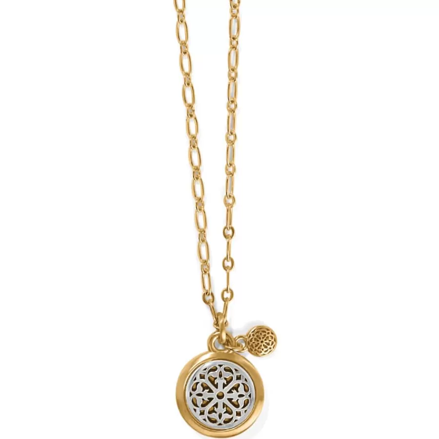 Necklaces>Brighton Ferrara Two Tone Luce Small Pendant Necklace Silver-Gold