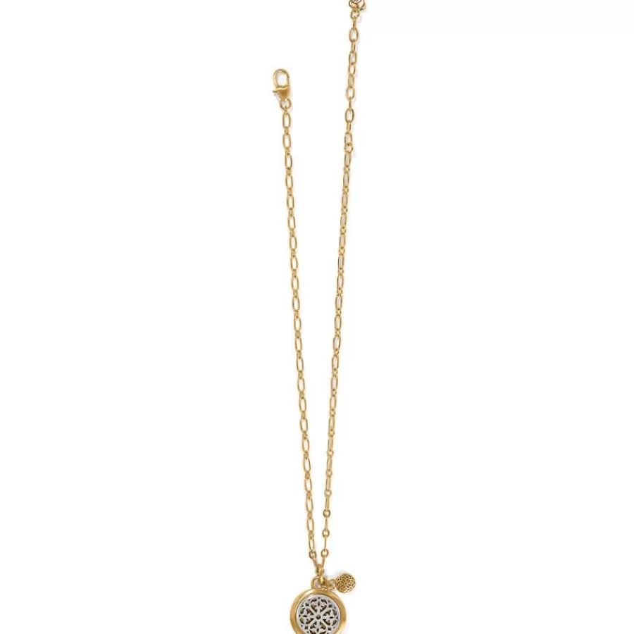 Necklaces>Brighton Ferrara Two Tone Luce Small Pendant Necklace Silver-Gold