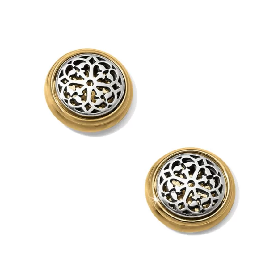 Earrings>Brighton Ferrara Two Tone Post Earrings Silver-Gold