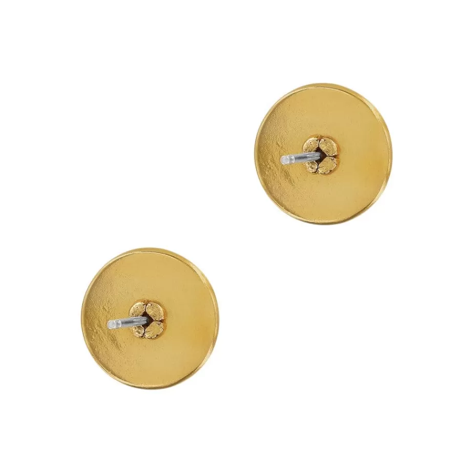 Earrings>Brighton Ferrara Two Tone Post Earrings Silver-Gold