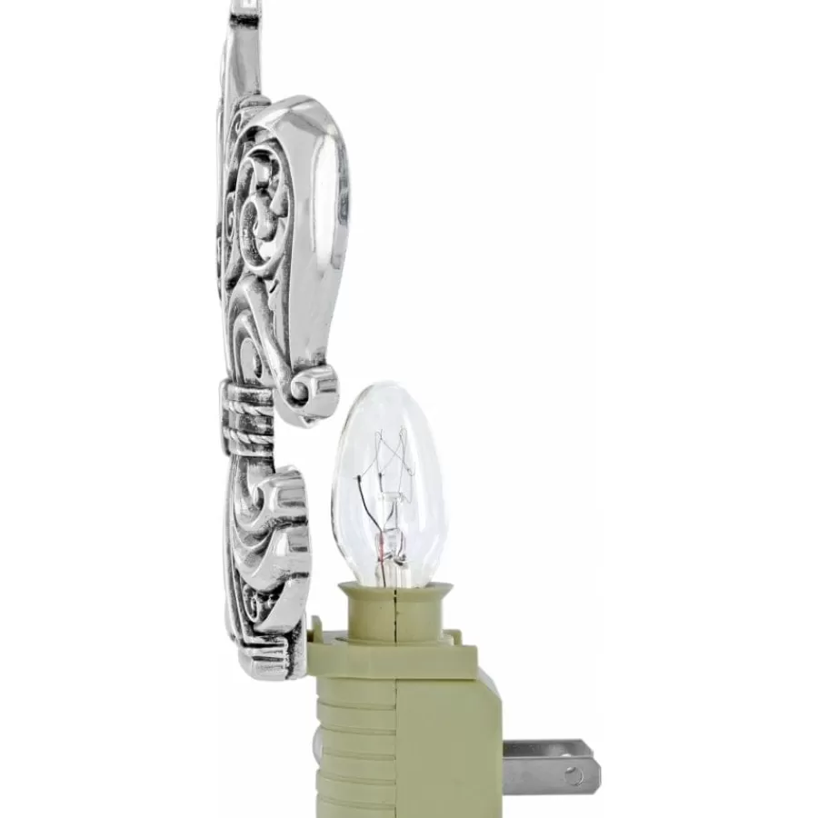 Office & Clocks>Brighton Fleur De Lis Nightlight Silver