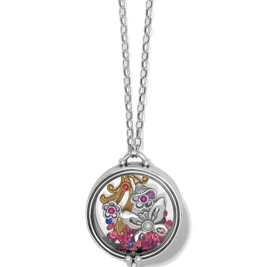 Necklaces>Brighton Flower Duet Shaker Necklace Silver-Gold