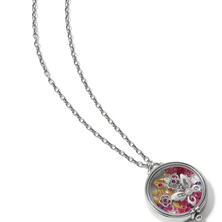 Necklaces>Brighton Flower Duet Shaker Necklace Silver-Gold