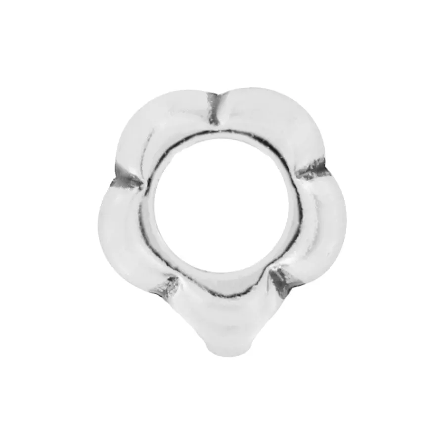 Beads & Spacers>Brighton Flower Snap Bead Silver