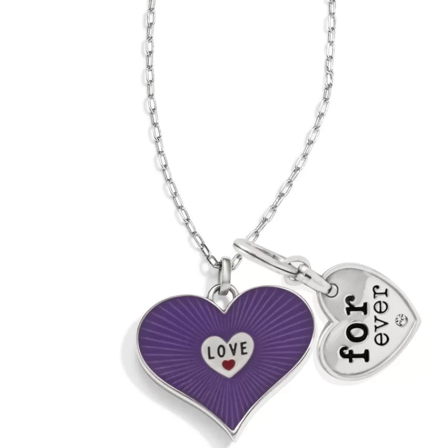 Ready-To-Wear Charm Sets>Brighton Forever Be Loved Necklace Silver-Red