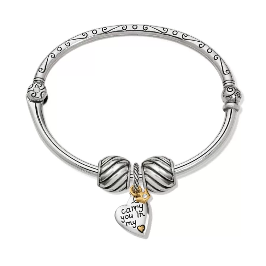 Ready-To-Wear Charm Sets>Brighton Forever In My Heart Charm Bangle Silver-Gold