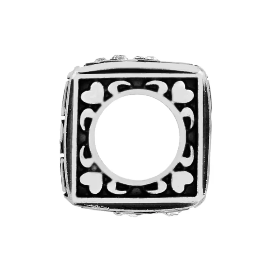 Beads & Spacers>Brighton Friends Forever Cube Bead Silver