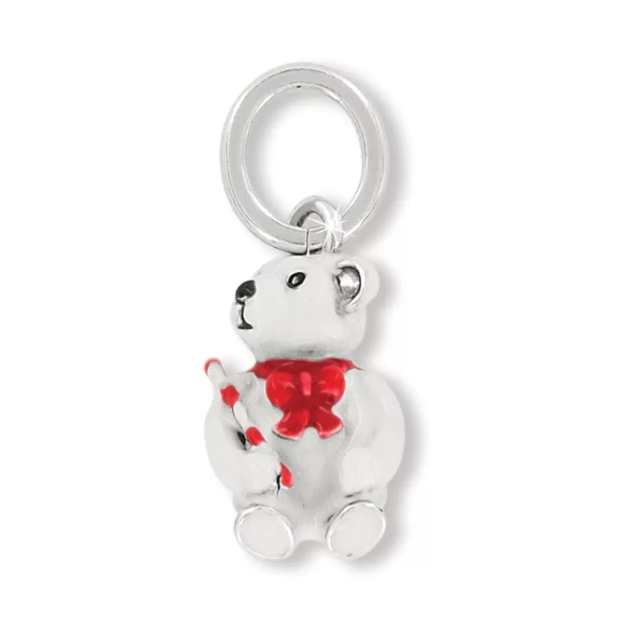 Charms>Brighton Frosty Christmas Bear Charm Silver-White