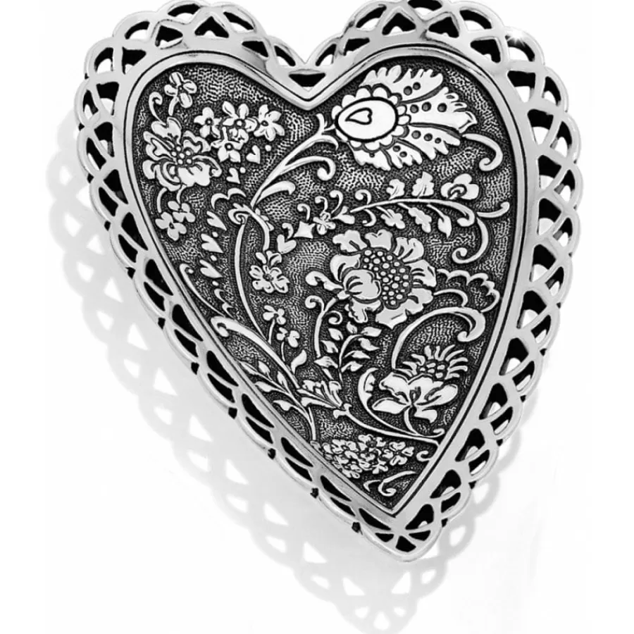 Jewelry Holders>Brighton Garden Heart Trinket Tray Silver