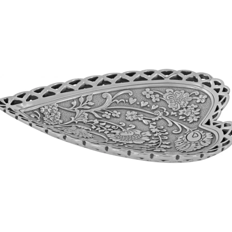 Jewelry Holders>Brighton Garden Heart Trinket Tray Silver