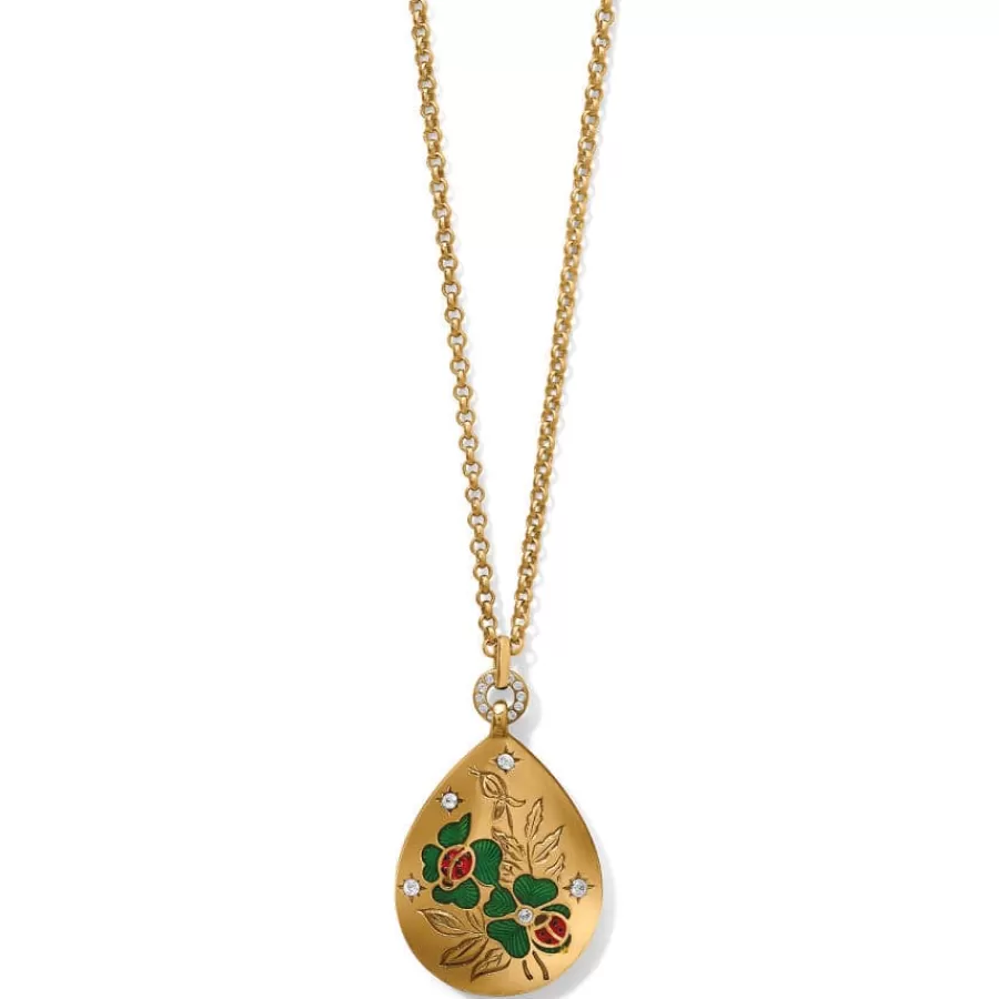 Necklaces>Brighton Garden's Splendour Ladybug Necklace Gold-Multi