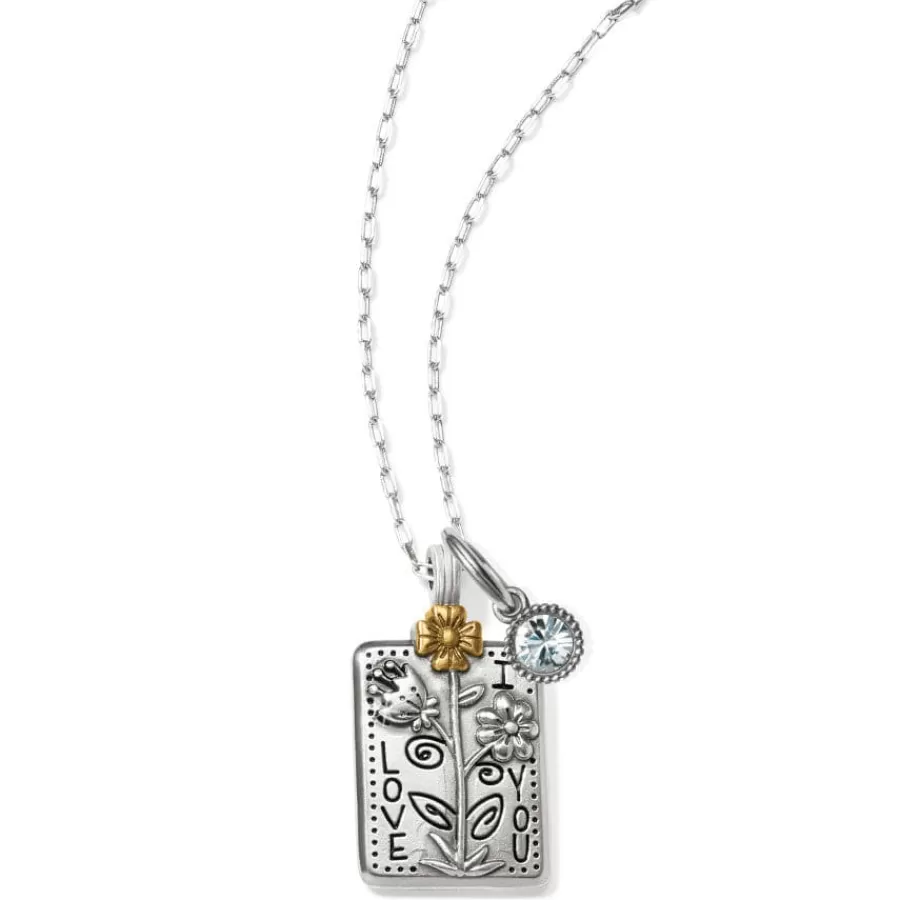 Ready-To-Wear Charm Sets>Brighton Give Love Glitz Flower Necklace Silver-Gold