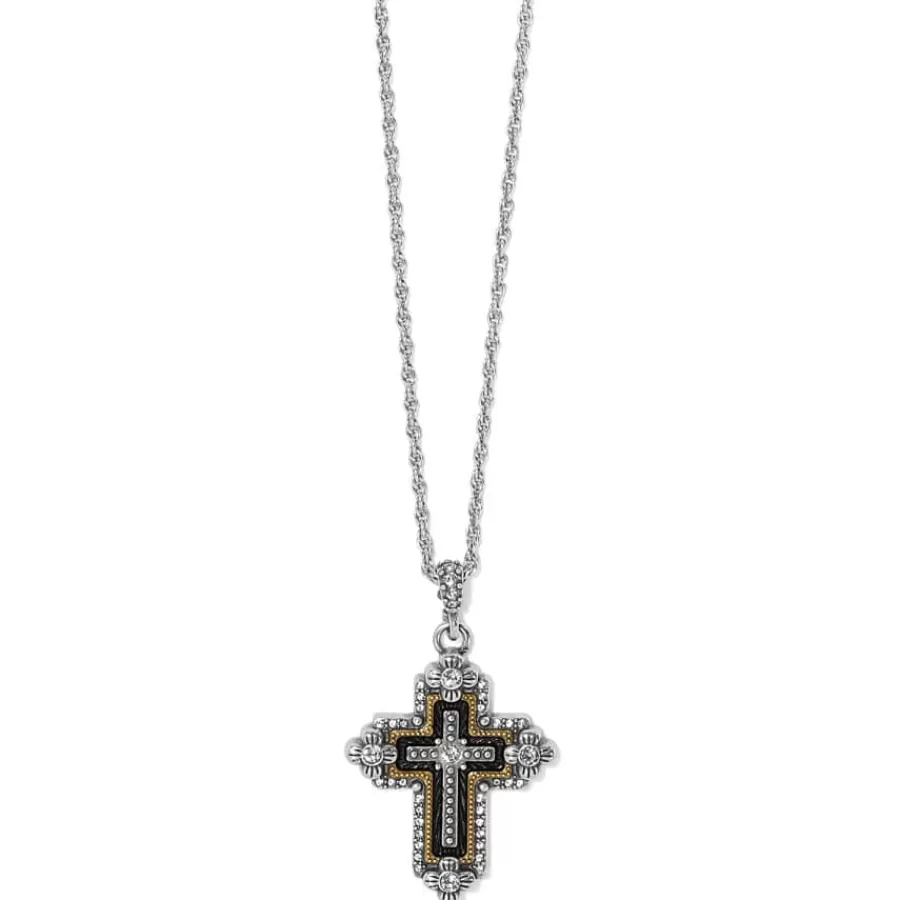 Necklaces>Brighton Glory Cross Necklace Silver