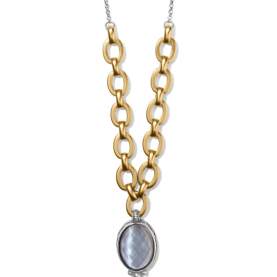 Necklaces>Brighton Golden Moon Short Necklace Gold-Gray