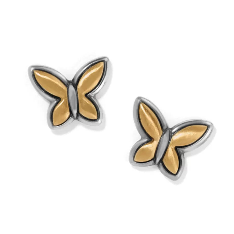 Earrings>Brighton Goldie Wings Mini Post Earrings Silver-Gold